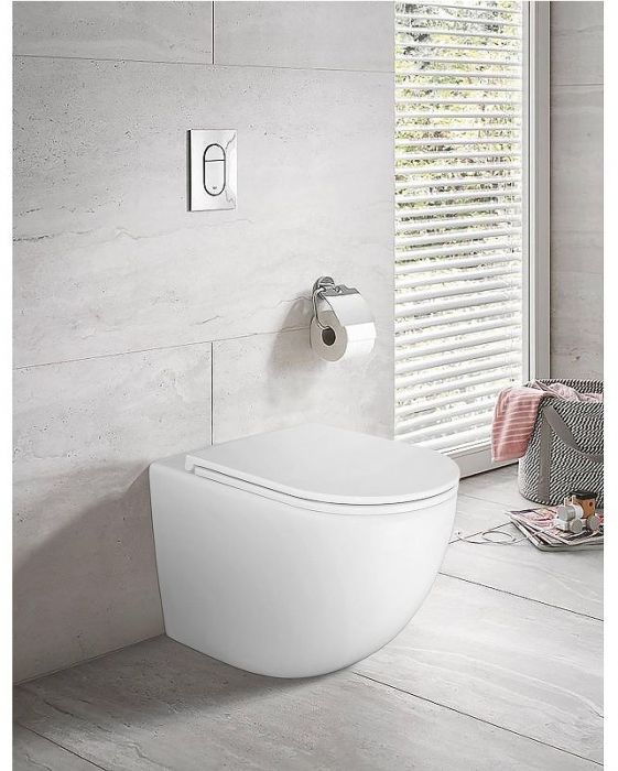 Унитаз Azario Grado Торнадо AZ-2141D-UQ1 приставной цвет Белый с сиденьем Микролифт