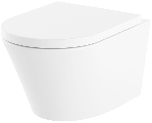 Унитаз Lavinia Boho Biore Rimless 3304003R подвесной цвет Белый глянцевый с сиденьем Микролифт