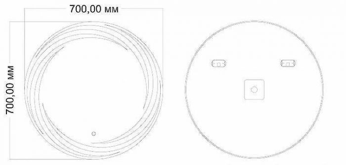 Зеркало Art&Max Romanic AM-Rom-700-700-DS-F с подсветкой с сенсорным выключателем