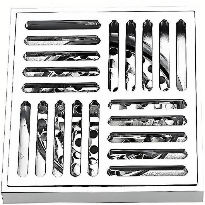 Душевой трап Gappo G81051 с решеткой Хром