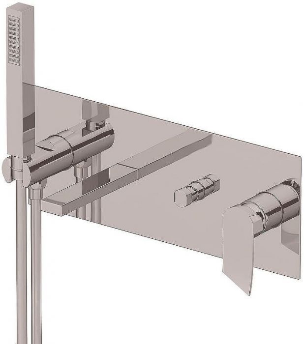 Смеситель для ванны Gattoni Soffio 8105/81DS Темный никель шлифованный