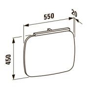 Зеркало Laufen MIMO, белый, 4.4155.5.055.000.1