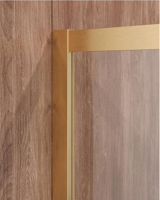 Душевой уголок Cezares Molveno 100x100 MOLVENO-A-2-100-C-BORO-IV профиль Брашированное золото стекло прозрачное