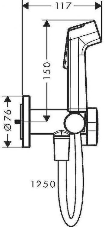 Гигиенический душ со смесителем Hansgrohe Bidette 29232000 Хром Гигиенический душ со смесителем Hansgrohe Bidette 29232000 Хром