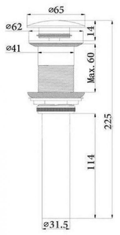 Донный клапан Comforty DK-01G 00-00013474 click-clack Золото Золото