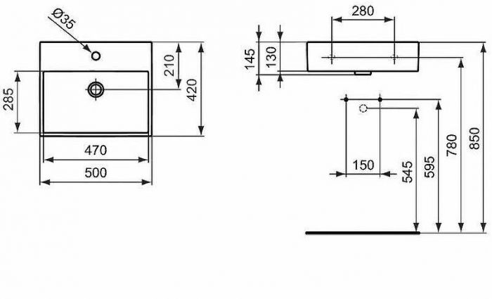 Раковина Ideal Standard Strada 50 K077701 Euro White