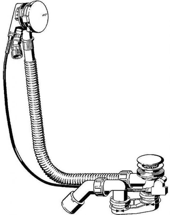 Слив-перелив Viega Simplex Trio 6166.41 728007 полуавтомат с наливом Хром глянцевый