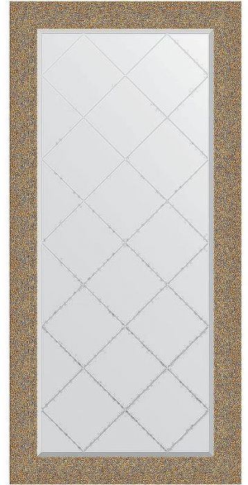 Зеркало Evoform Exclusive-G 158х76 BY 4280 с гравировкой в багетной раме - Чеканка золотая 90