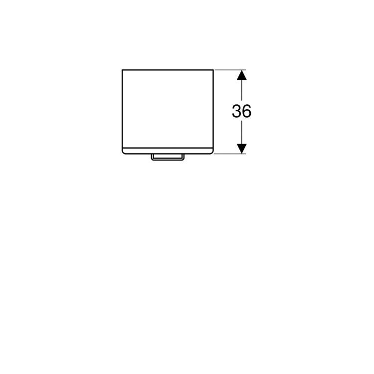 Шкафчик боковой Geberit Renova Plan средней высоты 113 см, белый, правый [879020000]