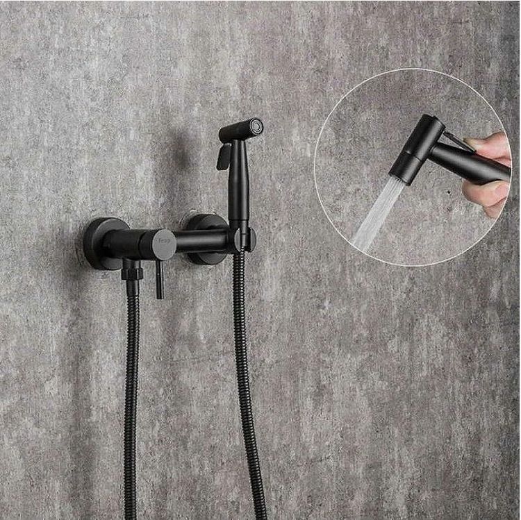 Гигиенический душ со смесителем Frap F7503-6 Черный матовый Гигиенический душ со смесителем Frap F7503-6 Черный матовый