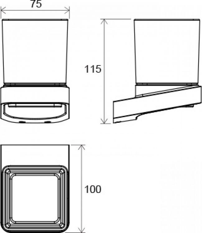 Стакан Ravak 10° X07P321, хром Стакан Ravak 10° X07P321, хром