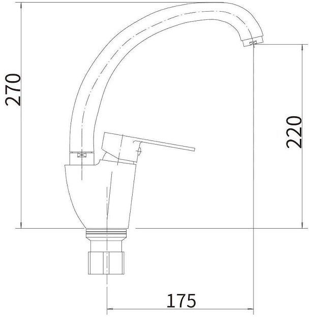 Смеситель для кухни Fashun A54119-17 цвет Графит Смеситель для кухни Fashun A54119-17 цвет Графит