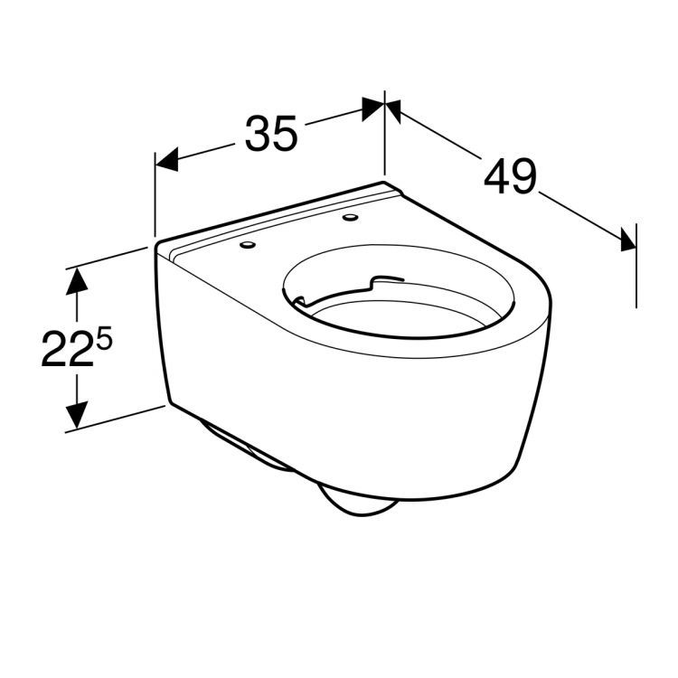 Унитаз подвесной Geberit iCon XS, 204070000