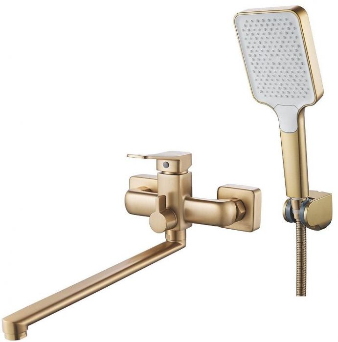 Смеситель для ванны Shevanik S9922G универсальный цвет Золотой сатин