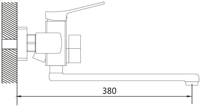 Смеситель для ванны Shevanik S9922G универсальный цвет Золотой сатин