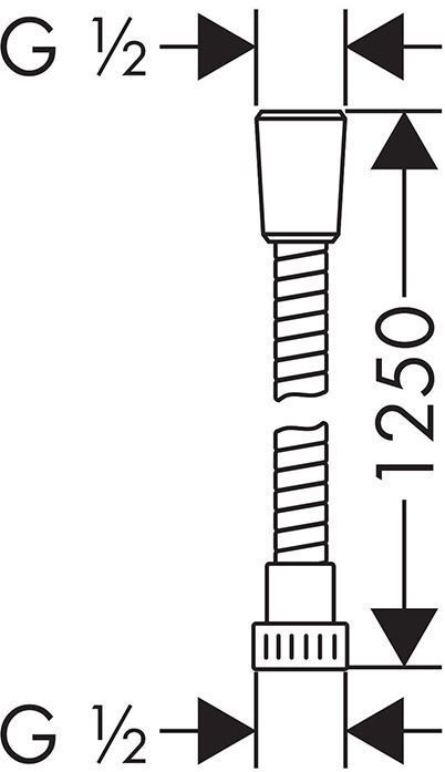 Hansgrohe Metaflex Шланг для душа 1.25м, цвет: хром