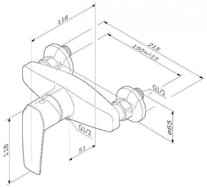 Смеситель для душа AM.PM Gem F90A20022 Черный