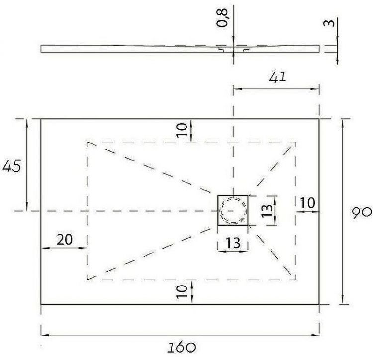 Душевой поддон из искусственного камня Aquanet Pleasure 160x90 258895 Черный