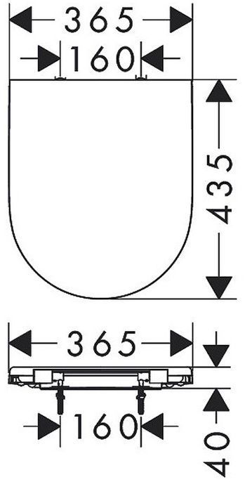 Hansgrohe GladeLake S Сиденье для унитаза, с микролифтом, с верхним креплением, цвет: белый