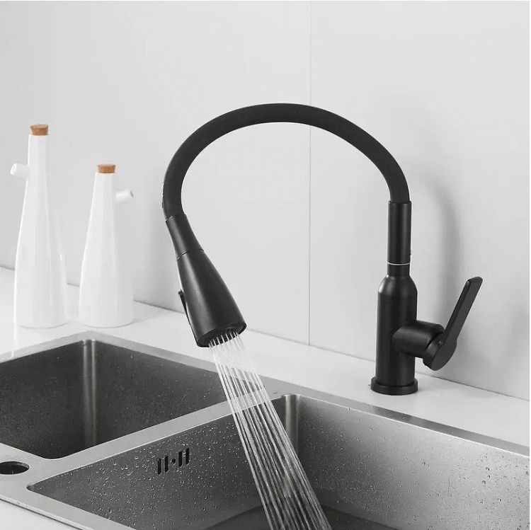 Смеситель для кухни Shevanik S843H-3 цвет Черный Смеситель для кухни Shevanik S843H-3 цвет Черный