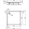 Акриловый поддон для душа Ideal Standard Hotline 100х100 K276801 Белый