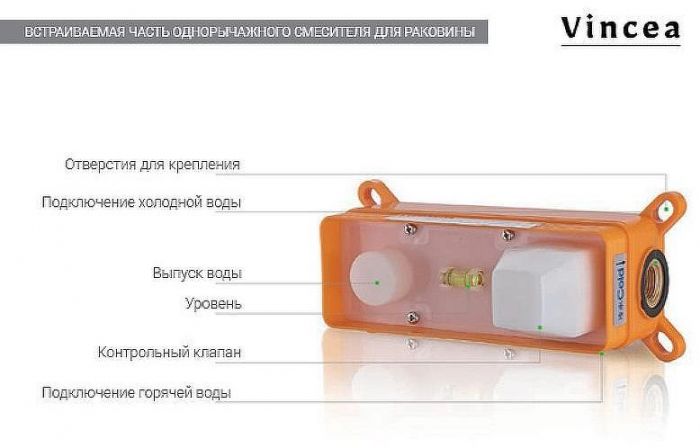 Смеситель для раковины Vincea Next VBFW-1N1CH Хром