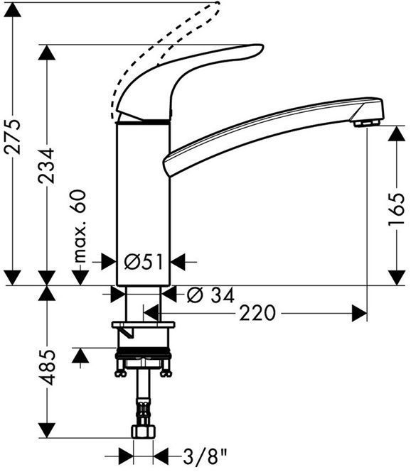 Hansgrohe Logis, Смеситель для кухни, Цвет: хром