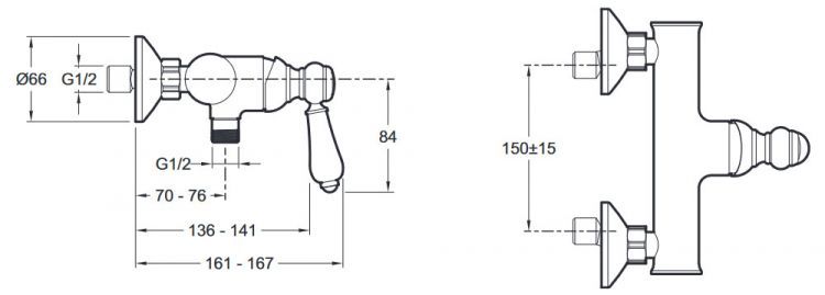 Смеситель для душа Jacob Delafon Louise E24362-CP, хром
