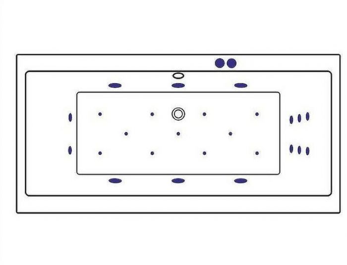 Акриловая ванна Excellent Pryzmat 200x90 WAEX.PRY20.ULTRA.CR с гидромассажем