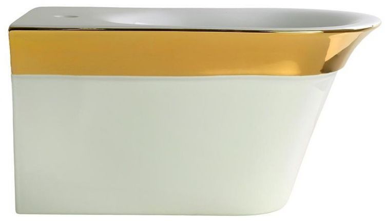 Биде Migliore Monaco 32070 подвесное цвет Белый с декором Золото