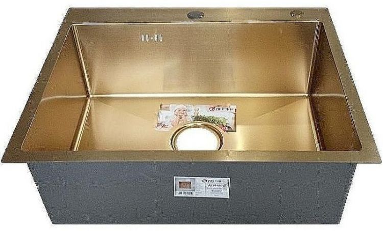 Кухонная мойка Aflorn Premium 60 AF96050W Золотой сатин Кухонная мойка Aflorn Premium 60 AF96050W Золотой сатин
