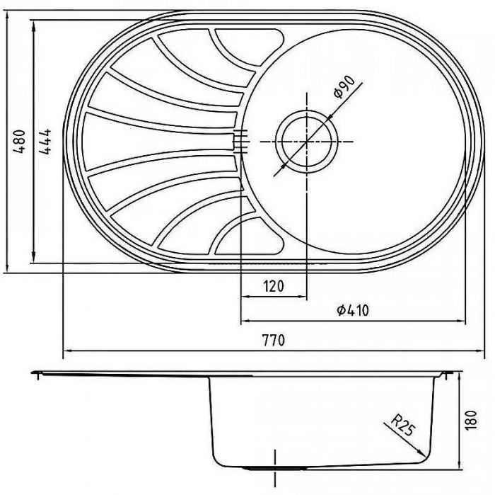 Кухонная мойка Iddis Suno S 77 SUN77SDi77S Сатин