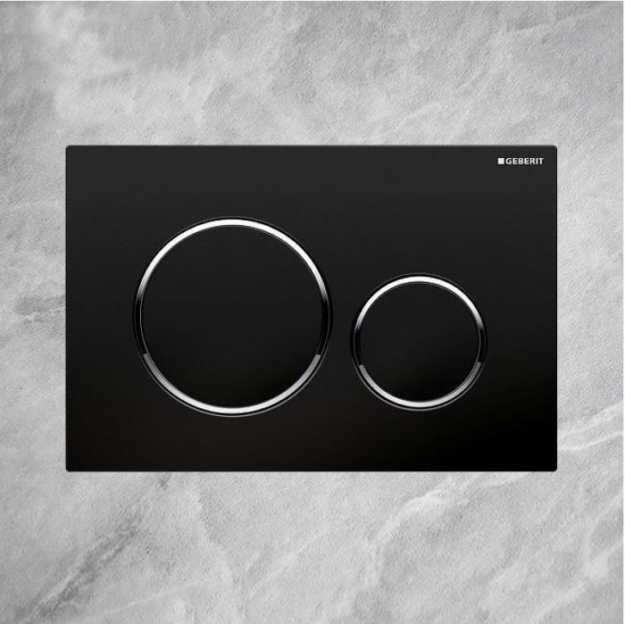 Клавиша смыва Geberit Sigma 20 115.882.KM.1 Черный/хром