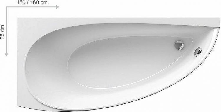 Акриловая ванна Ravak Avocado 150x75 L CT01000000 без гидромассажа