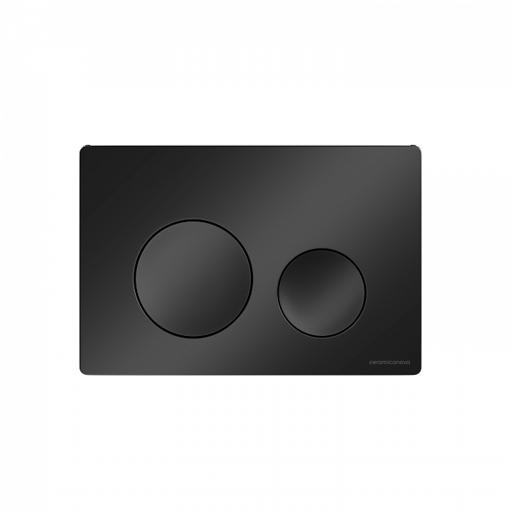 Система инсталляции для унитазов CERAMICANOVA Balance с кнопкой смыва Circle, цвет черный матовый, с креплениями, CN121001MB