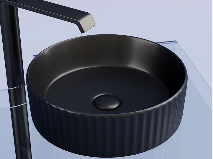 Умывальник CERAMICANOVA Element чаша накладная круглая 360 мм (цвет Чёрный Матовый) CN6057MB Умывальник CERAMICANOVA Element чаша накладная круглая 360 мм (цвет Чёрный Матовый) CN6057MB
