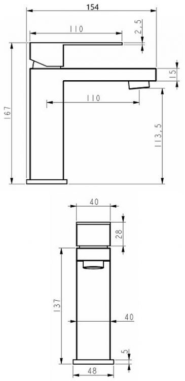 Смеситель для раковины Alfi LF302144 цвет Черный матовый Смеситель для раковины Alfi LF302144 цвет Черный матовый