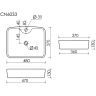 Умывальник CERAMICANOVA Element чаша накладная прямоугольная CN6033