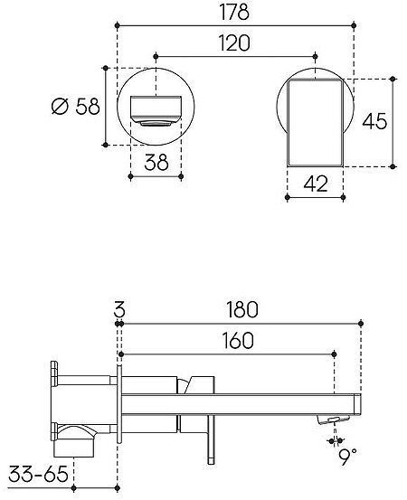 Смеситель для раковины Aqueduto Geomerico GEO0450 цвет Шлифованное золото Смеситель для раковины Aqueduto Geomerico GEO0450 цвет Шлифованное золото