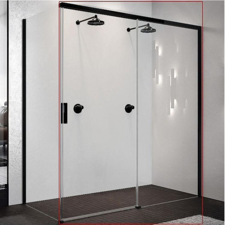 Душевая дверь Novellini Opera 120 R OPEPH119D-1H профиль Черный матовый стекло прозрачное