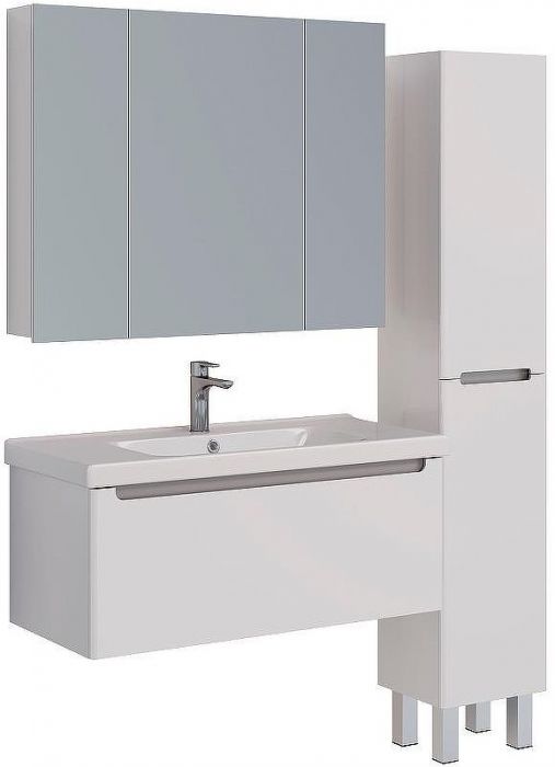 Тумба под раковину Lemark Buno Mini 100 LM05BM100T подвесная Белый глянец