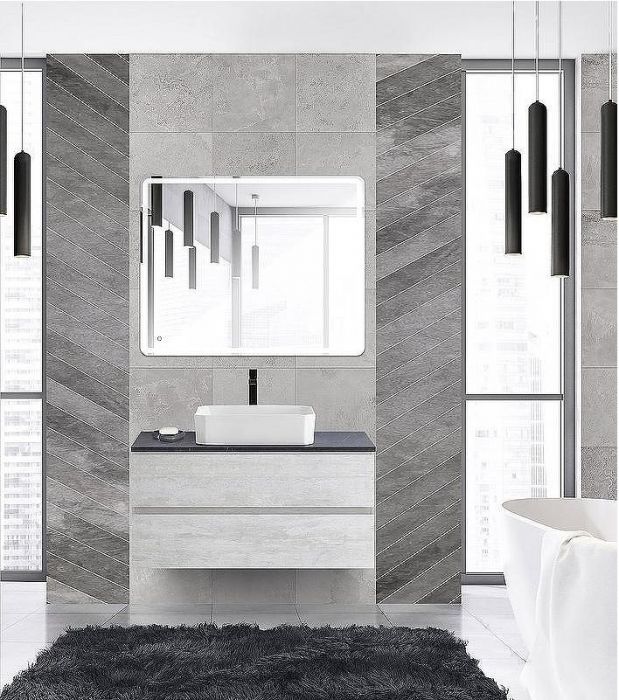 Тумба под раковину Cezares Molveno 46 100 MOLVENO 46-100-2C-SO-LB подвесная Legno Bianco