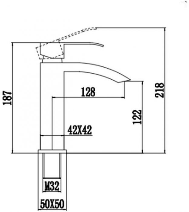 Смеситель для раковины Fmark FS8601C цвет Золото матовое
