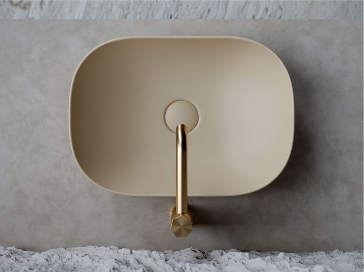 Умывальник чаша SANCOS Element накладная прямоугольная (цвет Капучино Матовый) 455x325x135мм, CN6009MC Умывальник чаша SANCOS Element накладная прямоугольная (цвет Капучино Матовый) 455x325x135мм, CN6009MC