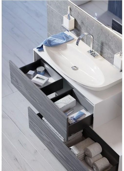 Тумба под раковину Aqwella 5 Stars Genesis 100 GEN0110MG подвесная Миллениум серый