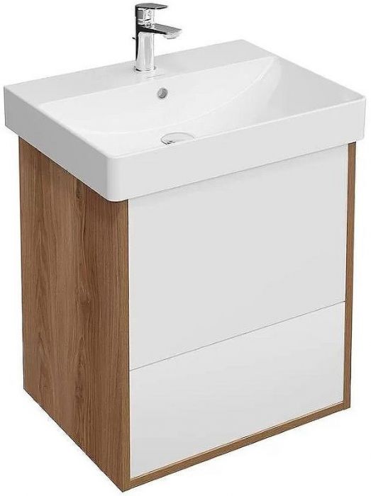 Тумба под раковину Kerama Marazzi Pro 55 PRO.55.2\OLM подвесная Белая матовая Швейцарский вяз