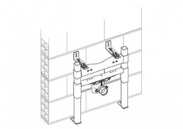 Инсталляция BelBagno BB024-BD для биде с крепежом
