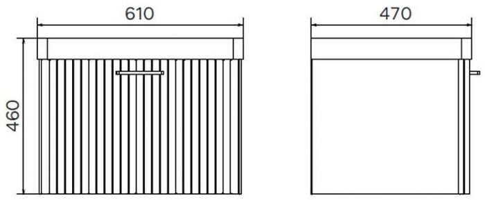 Тумба с раковиной Comforty Ангара 60П 00-00021035 подвесная Дуб темно-коричневый