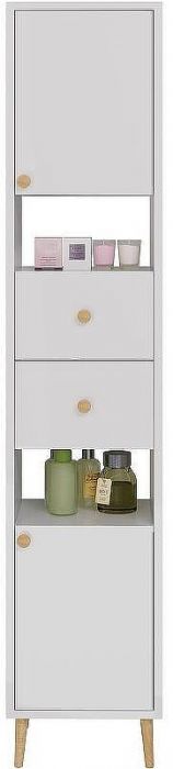 Шкаф пенал Dreja Luno 35 R 99.2004 Белый глянец