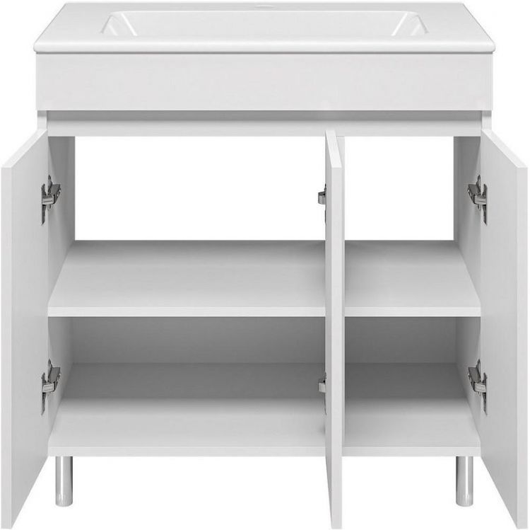 Тумба с раковиной Misty Енисей 80 УТ000023577 Белая